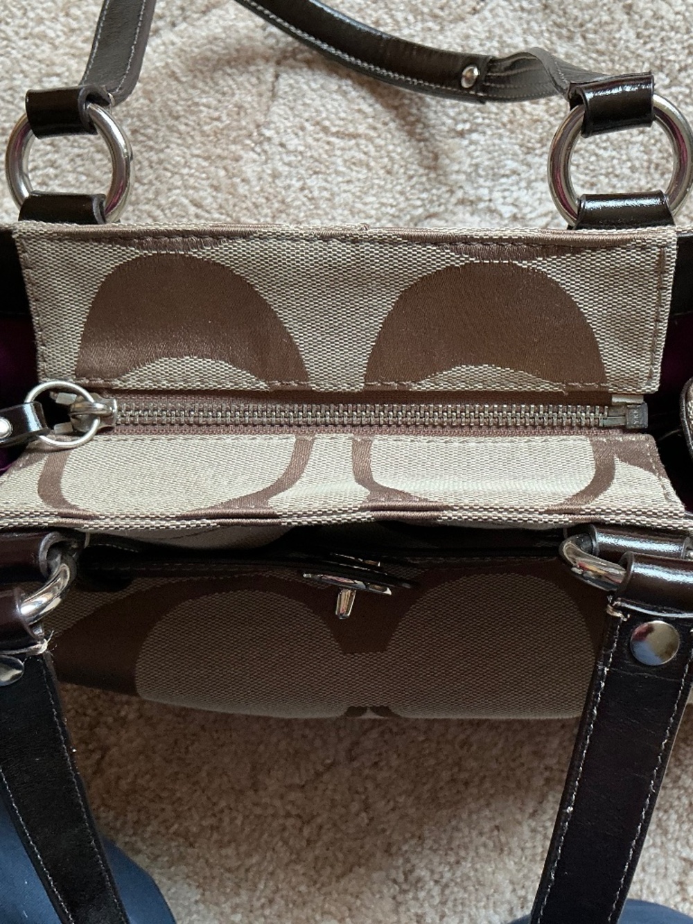 Coach Carly Monogram Satchel Bag Tote New With Tags Coach - Picture 7 of 11